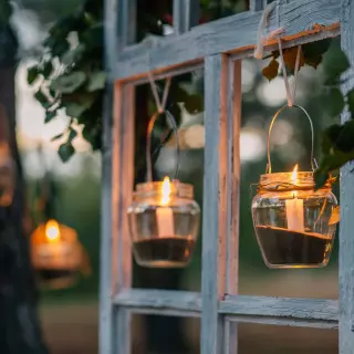 Nastrojowo na jesień - lampiony ogrodowe DIY